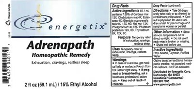Adrenapath 2 Oz Bottle Label